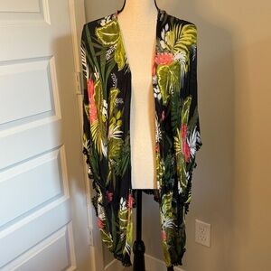 Tropical Floral Kimono Cardigan